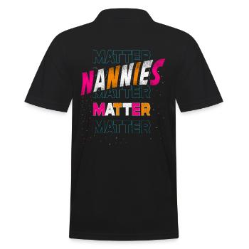 Nannies Matter Für Großmutter Oma - Männer Poloshirt - Schwarz - Hinten - Kai (181cm)