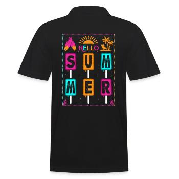 Hello Summer Beach Design pour Frozen Sweet Fan - Polo Homme - noir - Dos - Kai (181cm)
