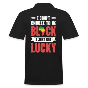 I didn't choose to turn black - Men's Polo Shirt - black - Back - Kai (181cm)