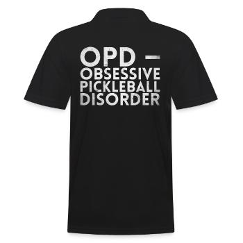Pickleball obsessionnel pour les joueurs de pickleball - Polo Homme - noir - Dos - Kai (181cm)