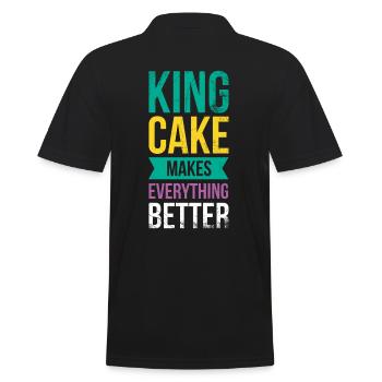 King Cake rend tout meilleur pour Baker Or - Polo Homme - noir - Dos - Kai (181cm)