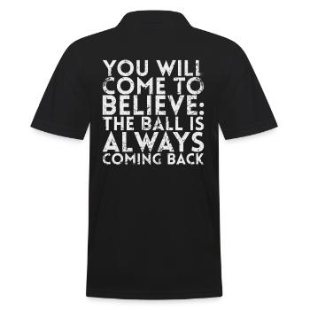 You will come to do that for Pickleball players - Men's Polo Shirt - black - Back - Kai (181cm)