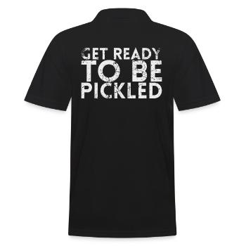 Get ready for Pickleball players - Men's Polo Shirt - black - Back - Kai (181cm)