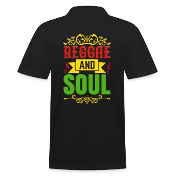 Reggae Und Soul Reggae Style Design Für - Männer Poloshirt - Schwarz - Hinten - Kai (181cm)