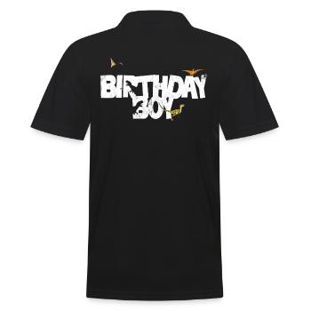 Anniversaire Enfant Dinosaure T-rex Dino Lover Bday - Polo Homme - noir - Dos - Kai (181cm)