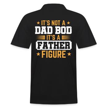 Es Ist Kein Dad Bod, Es Ist Eine Vaterfigur Daddy - Männer Poloshirt - Schwarz - Hinten - Kai (181cm)