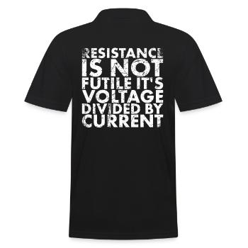 Widerstand Ist Nicht Zwecklos, Es Ist Für Lineman - Männer Poloshirt - Schwarz - Hinten - Kai (181cm)