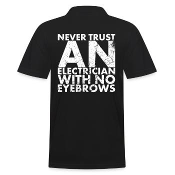 Vertrauen Sie Niemals Einem Elektriker Mit For - Männer Poloshirt - Schwarz - Hinten - Kai (181cm)