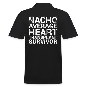 Nacho Average Survivor Of One - Men's Polo Shirt - black - Back - Kai (181cm)
