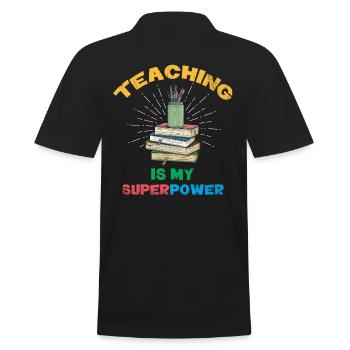 L’enseignement est ma conception de superpuissance pour les enseignants - Polo Homme - noir - Dos - Kai (181cm)