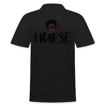 Infirmière Vibe Infirmières - Polo Homme - noir - Dos - Kai (181cm)