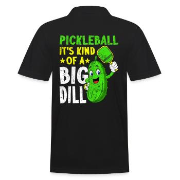 Pickleball Es Ist Eine Art Big Dill Paddleball - Männer Poloshirt - Schwarz - Hinten - Kai (181cm)