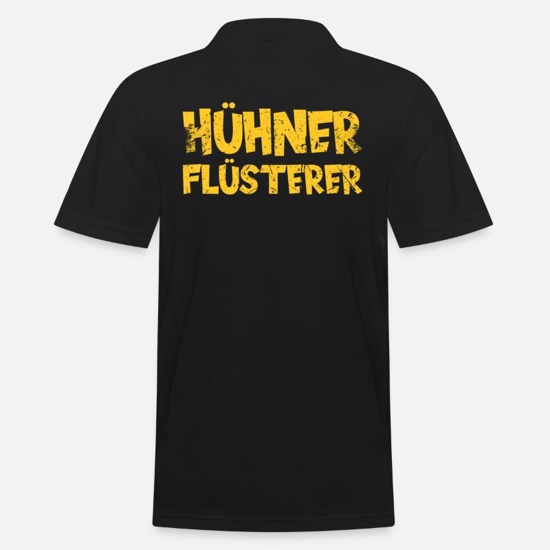 Hühnerflüsterer. Huhn - Männer Poloshirt - Schwarz