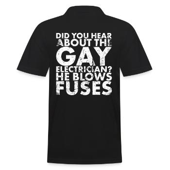 Haben Sie Von Dem Gay For Lineman And Gehört? - Männer Poloshirt - Schwarz - Hinten - Kai (181cm)