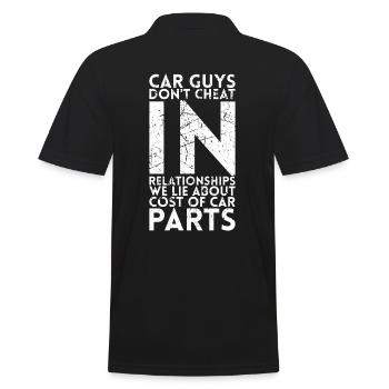 Car Guys Do Not Cheat In Relationships, For The - Men's Polo Shirt - black - Back - Kai (181cm)