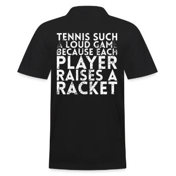 Le tennis est un jeu si bruyant parce que chaque joueur pour - Polo Homme - noir - Dos - Kai (181cm)
