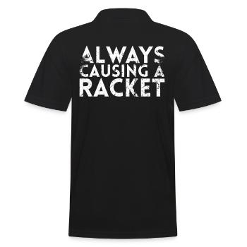 Immer Ein Schlägerdesign Für Tennisfans - Männer Poloshirt - Schwarz - Hinten - Kai (181cm)