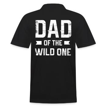 Dad of Wild Design for a Father - Men's Polo Shirt - black - Back - Kai (181cm)