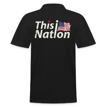 Dieses Design Der Nation Us-flagge Für Die - Männer Poloshirt - Schwarz - Hinten - Kai (181cm)