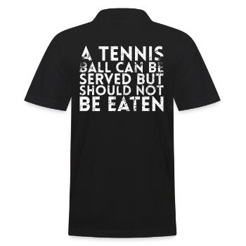 Une balle de tennis peut être servie, mais devrait - Polo Homme - noir - Dos - Kai (181cm)