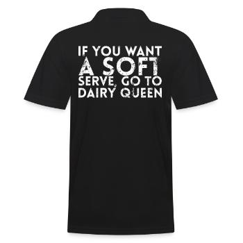 Si vous voulez un service moelleux, allez - Polo Homme - noir - Dos - Kai (181cm)