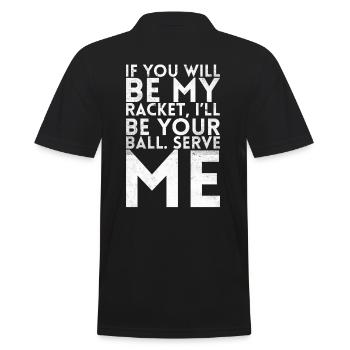 Si tu es ma raquette, je serai ta balle - Polo Homme - noir - Dos - Kai (181cm)