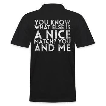 You know what else is a nice game for - Men's Polo Shirt - black - Back - Kai (181cm)