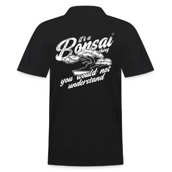 Es Ist Eine Bonsai-sache, Die Sie Nicht Verstehen - Männer Poloshirt - Schwarz - Hinten - Kai (181cm)