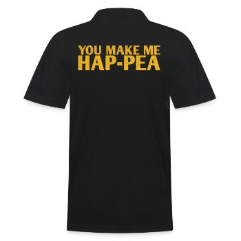 Ils me font Hap-pea-marriage-design pour la mariée - Polo Homme - noir - Dos - Kai (181cm)