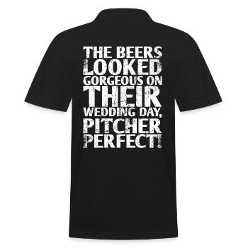 Die Biere Sahen Auf Ihrem Bräutigam Für Die Braut - Männer Poloshirt - Schwarz - Hinten - Kai (181cm)