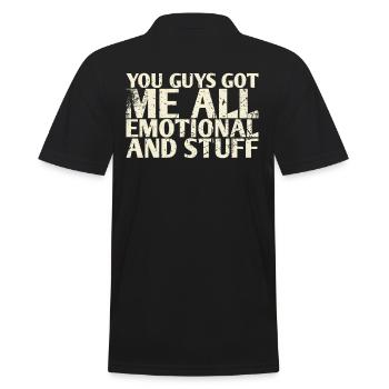 Vous m’avez très émotionnellement et pour le - Polo Homme - noir - Dos - Kai (181cm)