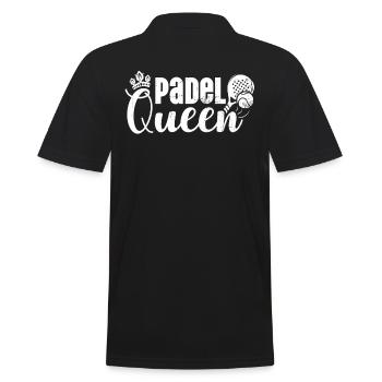 Padel Queen Padel Racket Ball Design For Padel - Men's Polo Shirt - black - Back - Kai (181cm)