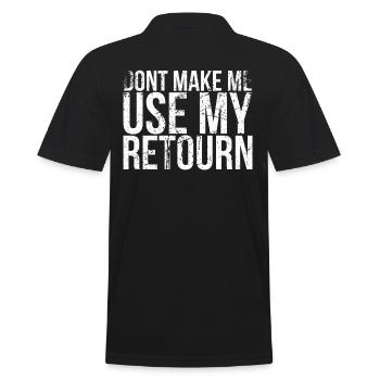 Laissez-moi pas mon design de retour pour - Polo Homme - noir - Dos - Kai (181cm)