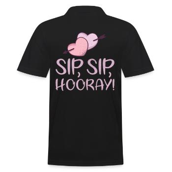 Sip Sip Hurra Marriage Draft pour le marié - Polo Homme - noir - Dos - Kai (181cm)