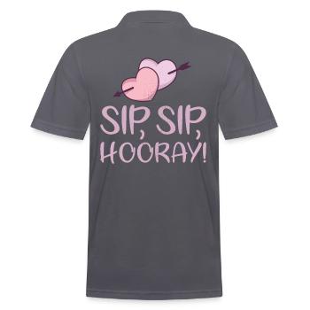 Sip Sip Hurra Marriage Draft pour le marié - Polo Homme - charbon - Dos - Nico (186cm)