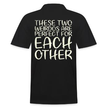 These two weirdos are perfect for everyone for the - Men's Polo Shirt - black - Back - Kai (181cm)