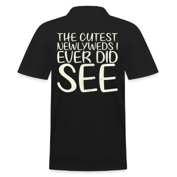 The sweetest bridal couple I've ever done for the bride - Men's Polo Shirt - black - Back - Kai (181cm)