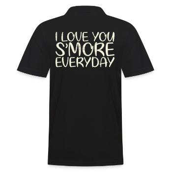 I Love You More Everyday Marriage Design For - Men's Polo Shirt - black - Back - Kai (181cm)