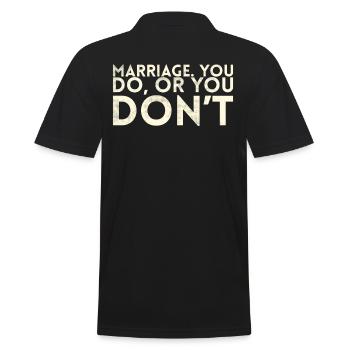 Mariage pour lequel vous faites ou vous ne faites pas de mariage - Polo Homme - noir - Dos - Kai (181cm)