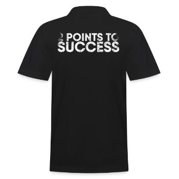 2 Punkte Zum Erfolg Für Badmintonspieler Bzw - Männer Poloshirt - Schwarz - Hinten - Kai (181cm)