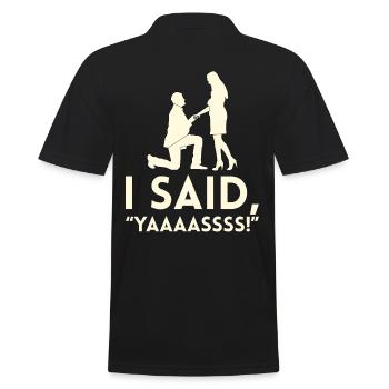 J’ai dit le projet de mariage de Yaaaas pour la mariée - Polo Homme - noir - Dos - Kai (181cm)
