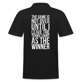 Le jeu n’est pas terminé tant que je n’ai pas lu le pour le tennis - Polo Homme - noir - Dos - Kai (181cm)