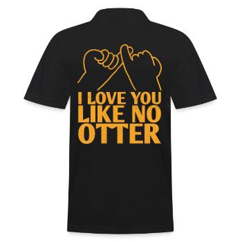 Je t’aime comme pas de conception de mariage de loutre pour le - Polo Homme - noir - Dos - Kai (181cm)