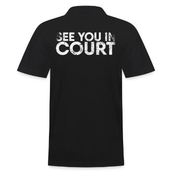 Rendez-vous au tribunal pour les joueurs de badminton - Polo Homme - noir - Dos - Kai (181cm)