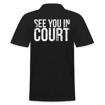Rendez-vous sur le terrain pour les joueurs de badminton - Polo Homme - noir - Dos - Kai (181cm)