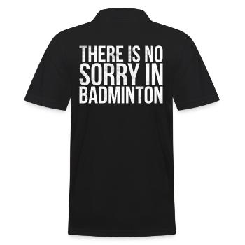 In badminton, there is no pity for badminton - Men's Polo Shirt - black - Back - Kai (181cm)
