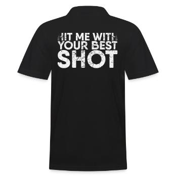 Beat me with your best blow for - Men's Polo Shirt - black - Back - Kai (181cm)