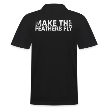 Lassen Sie Die Federn Fliegen Für Badmintonspieler - Männer Poloshirt - Schwarz - Hinten - Kai (181cm)