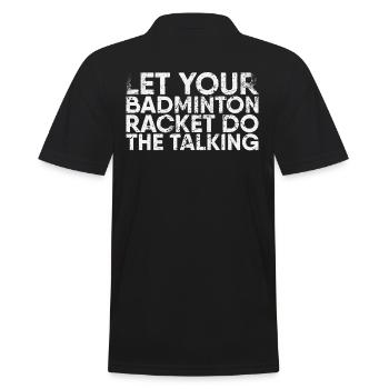 Leave your badminton racket for badminton - Men's Polo Shirt - black - Back - Kai (181cm)