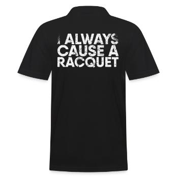 Je provoque toujours une raquette pour - Polo Homme - noir - Dos - Kai (181cm)